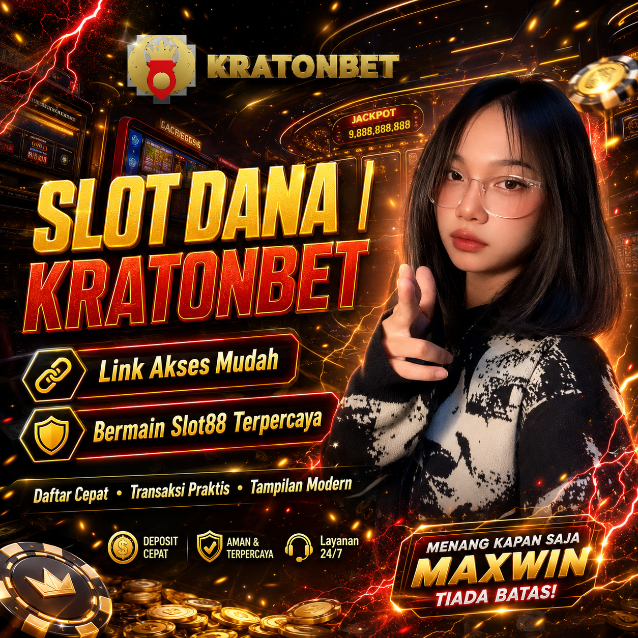 SLOT DANA | KRATONBET Link Akses Mudah Bermain Slot88 Terpercaya
